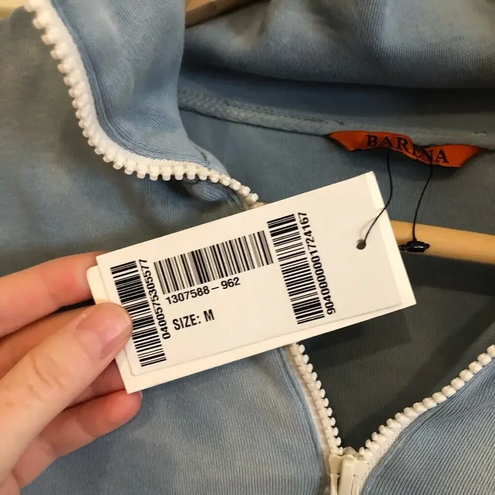 NWT Mr. Porter Barena Calenda Half-Zip Sweatshirt Blue